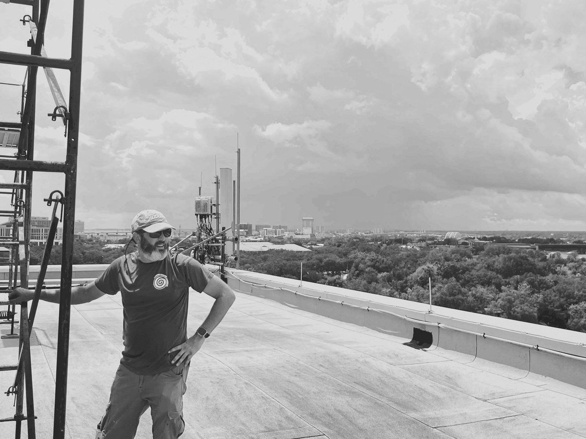Nick Bruno on a commercial rooftop install in Jacksonville, FL